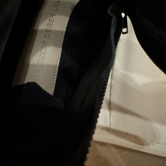 10 Crosby Derek Lam Black Suede and Patent Ankle Boots - Picture 4 of 11